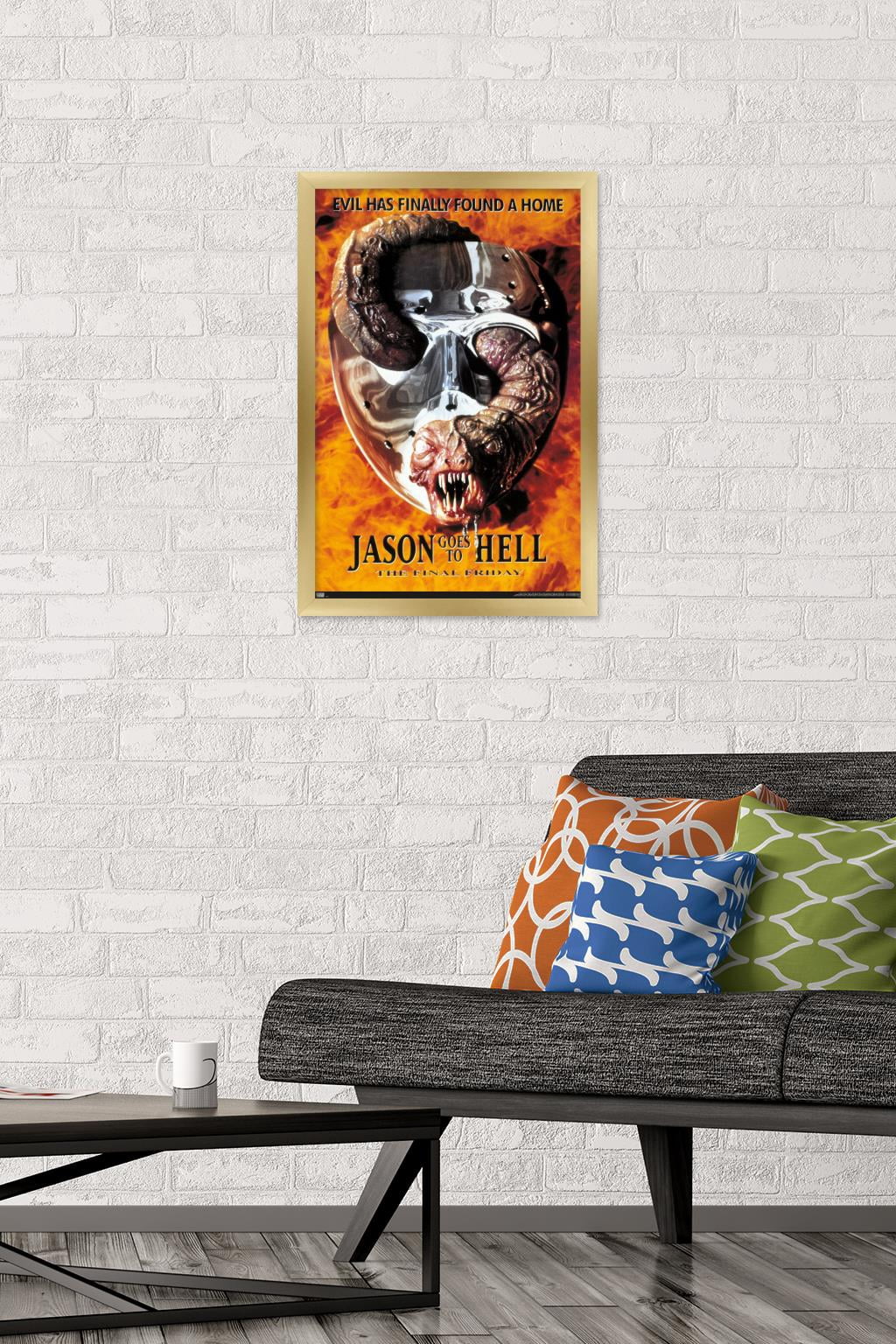 Friday The 13th: Jason Goes To Hell - One Sheet Wall Poster, 14.725" x 22.375", Framed