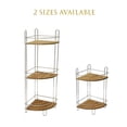 thumbnail image 6 of Evideco Organizer Metal Wire Corner Shower Caddy Bamboo Bamboo Chrome 2 shelves 8 L x8 W x 14.8 H, 6 of 6