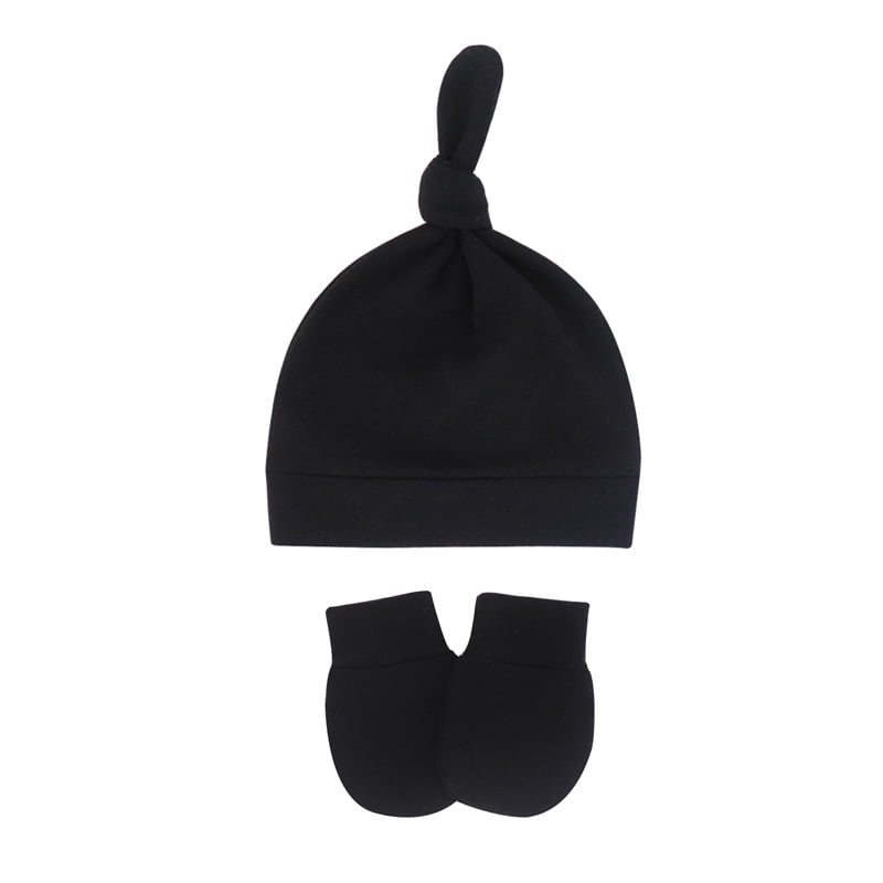 Dalrosia Newborn Baby Hats and Mittens Set Infant Beanie Cap Toddler Gloves Newborn Hospital Hats for Baby Boy Girl 0-6 Months