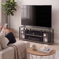 thumbnail image 3 of Furinno Turn-N-Tube No Tool 3-Tier Entertainment TV Stands, Gray/Black, 3 of 7