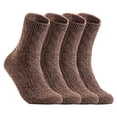 thumbnail image 2 of Lian Style Women's 1 Pair Pack Fashion Soft Wool Crew Socks Size 6-9 HR1613(Coffee), 2 of 2