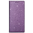thumbnail image 5 of Galaxy A51 Case (5G Version), Allytech PU Leather Slim Fit Glitter Bling Design Shock-Absorbing Defender TPU Inner Back Cover Flip Cards Slots Wallet Case for Samsung Galaxy A51 5G, Purple, 5 of 8