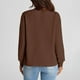 thumbnail image 4 of Tops de otoño para mujer,Blusa de manga larga para mujer, cuello redondo, corte holgado, color liso, largo normal para uso diario, sopatenor, 4 of 8
