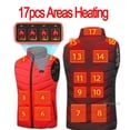 thumbnail image 2 of Chaqueta con calefacción por Usb de 17 áreas para hombre y mujer, chaleco eléctrico calefactor, chaleco calefactor, chaleco calefactor interno con Usb, Veste Chauffante, 2 of 5