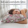 thumbnail image 5 of Light Pink Spring Floral Pillow Covers, Linen Long Throw Pillow Case, Vintage Summer Botanical Holiday Pillow Protector Decorative Cushion Cover for Living Room/Bedroom 16" x 24", 5 of 8