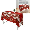 thumbnail image 1 of Tebru Table Cover Tablecover Christmas Polyester Printing Anti Fouled Dinner Tablecloth Cover Decor for Home Kitchen Dinner Party, 1 of 8