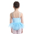 thumbnail image 2 of HULIJA Little Kids Girl Camisole Ballet Dance Tutu Dress Gymnastics Skirted Leotard Ballerina Sky Blue 4T, 2 of 8