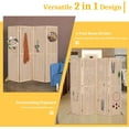thumbnail image 6 of Bonnlo 4 Panel Pegboard Freestanding, 5 FT Portable Display for Craft Show Jewelry, Wooden Folding Room Divider, 6 of 7