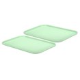 thumbnail image 1 of Unique Bargains Plastic Fast Food Serving Tray, 15' x 10.6' Reusable Cafeteria Serving Tray Light Green 2Pack, 1 of 6