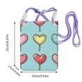 thumbnail image 5 of Lightweight Crossbody Cell Phone Purse Bag with Arm Band, Wallet & Key Pouch for Walking, Travel and Hiking, Pink Heart Lollipop (2), Purple, 5 of 7
