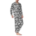 thumbnail image 2 of Lsque Tropical Leaves Pattern Long Sleeve Pajama Set for Men - Soft 2-Piece Sleepwear and Loungewear Set with Pockets, Comfy Nightwear-Large, 2 of 7