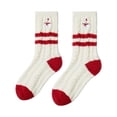 thumbnail image 4 of VISALY Christmas Warm Fuzzy Socks Thick Fluffy Warm Winter Cozy Plush Mid Tube Sock Soft Comfortable Sleep Home Socks for Women Men E One Size, 4 of 4