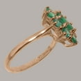 thumbnail image 3 of LBG British Made Solid 10k Rose Gold ring with Natural Emerald Womens Engagement Ring - 33 size options - Size 9.75, 3 of 6