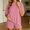 Red women's two piece outfits a1, variant on BRELIL Women's Round Neck Short Sleeve T-Shirt Two Piece Set Elastic Waisted Shorts Striped Casual Lounge Matching Outfits Summer Everyday Wear, Pink 2XL