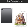 thumbnail image 3 of 9.84in Easter Decorations 2D Acrylic Pink Egg House Tabletop Display, 2D Spring Fairy Cottage Standing Decor for Home Pascua, 3 of 5