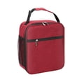 thumbnail image 1 of Lonchera portátil con asa y bolsillo para botella, bolsa de comida impermeable y térmica para Rojo, 1 of 9