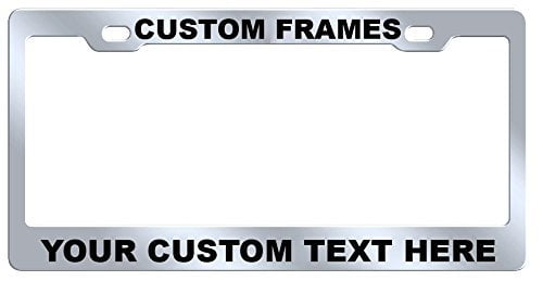100/% Stainless Steel Fit Mercedes Benz Laser Engrave Chrome Mirror Polish License Plate Frame Holder with Logo Steel Screw Caps