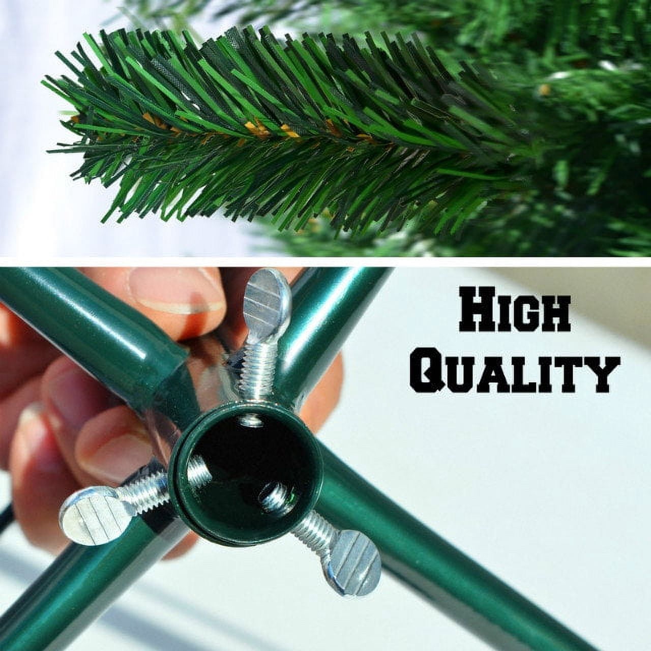 Sunrise 6\' Artificial Classic Pine Christmas Tree with Metal Stand (Green)