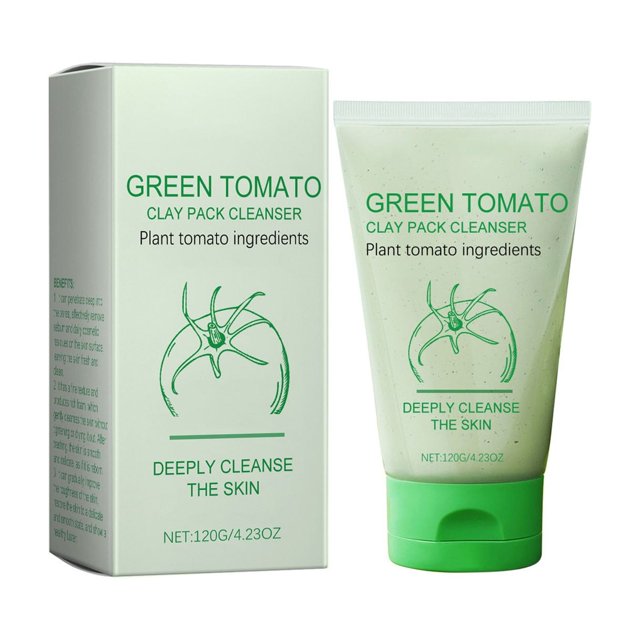 Mascarilla facial exfoliante de tomate verde, mascarilla facial limpiadora de tomate verde, limpiador humectante y limpiador calmante Autorización