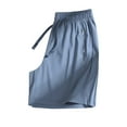 thumbnail image 3 of Workout Shorts for Women Elastic Waist Shorts Pants Casual Summer Fashion Pockets Shorts Drawstring Lightweight Sweatshorts with Zipper Pockets, 3 of 9