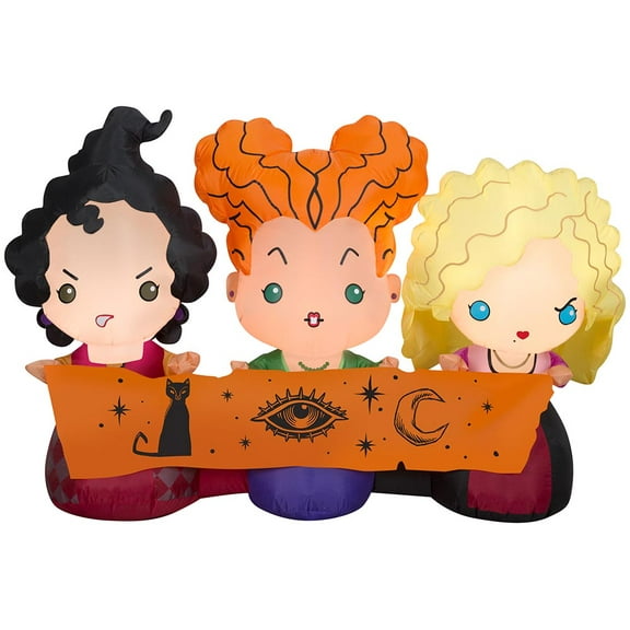 3.5' Tall Gemmy Hocus Pocus Sisters Airblown Halloween Inflatable Yard Decoration 220556