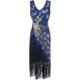 thumbnail image 3 of Vestidos Flapper de los años 20, disfraz de mujer con flecos brillantes, vestido largo de lentejuelas, vestidos sin mangas con borlas, vestido de invitados de boda, 3 of 5