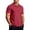 Rouge_01, variante sur Nokdvo Chemises de Golf pour Hommes en Sherpa à Col à Revers, Boutonnées, Couleur Unie, Chandails à Enfiler, Printemps Été, Décontracté, Manches Courtes, Polo Ample, Noir 3TG