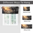 thumbnail image 6 of Forest Wolf Printed Window Curtains Valances for Kitchen Wild Animal Mountain Nature Scenery Hunting Privacy Decorative Rod Pocket Short Window Valance Curtains 54 by 18 in, 1 Panel, 6 of 6