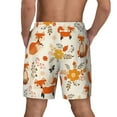 thumbnail image 3 of Kdxio Flower Fox Print Men'S Swim Trunks With Compression Liner 7 Inch Inseam Quick Dry Swim Shorts, 3 of 7