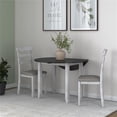 thumbnail image 6 of Kingfisher Lane 3-Piece Drop Leaf Wood Dining Set - Table & 2 Chairs Brown/White, 6 of 18