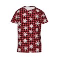 thumbnail image 4 of Wukai Snowflakes On A Buffalo Plaid Christmas Youth Unisex Short Sleeve T-Shirt for Boys, Girls, Teens, and Kids-Medium, 4 of 7