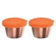 thumbnail image 1 of Uxcell 2 piezas Contenedor de Aderezo para Ensaladas, Contenedores de Cocina de 2.4oz, Contenedores de Acero Inoxidable, Naranja, 1 of 6