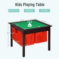 thumbnail image 3 of Gymax Table d'Activités 2-en-1 pour Enfants à Deux Côtés avec Tiroirs, Brun, 3 of 8