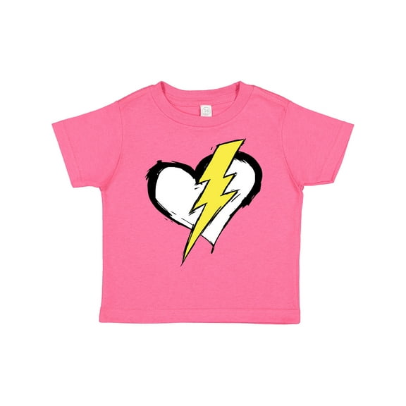 Inktastic Lightning Bolt Heart Boys or Girls Toddler T-Shirt