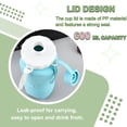 thumbnail image 6 of 2Pcs Collapsible Silicone Travel Water Bottle 20oz (600ml) Reuseable Leakproof Foldable Sports Bottle with Carrying Strap Gray + Blue, 6 of 8