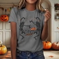 thumbnail image 2 of IDOCLOTHES Halloween T Shirts for Women Funny Dancing Skeleton Printed Tis The Season To Be Spooky Tshirts Dressy Casual Short Sleeve Going Out Tops Fashion Clothing Grey, XXL, 2 of 4