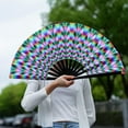 thumbnail image 5 of QHUDLV Light-Up Folding Hand Fan, Festival Rave Fan for Women Men, 5 of 9
