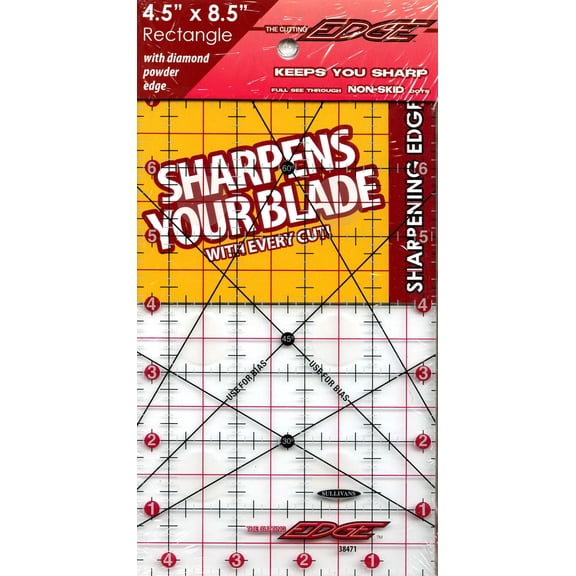 The Cutting Edge Clear Sharpening Edge Ruler 4-1/2in x 8-1/2in
