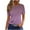 Purple, variant on Ashirexll Summer Shirts for Women, Womens Casual Tops, Fashion Casual Gradient Color Round Neck Short Sleeve T-Shirt