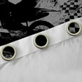 thumbnail image 4 of Feelyou Dirt Bike Sport Curtains Pack of 2 (42x84 Each) for Kids, Grey Graffiti Check Curtains Blackout, Modern Motorcycle Lover Bedroom Curtains, Window Curtains Decor, 4 of 6