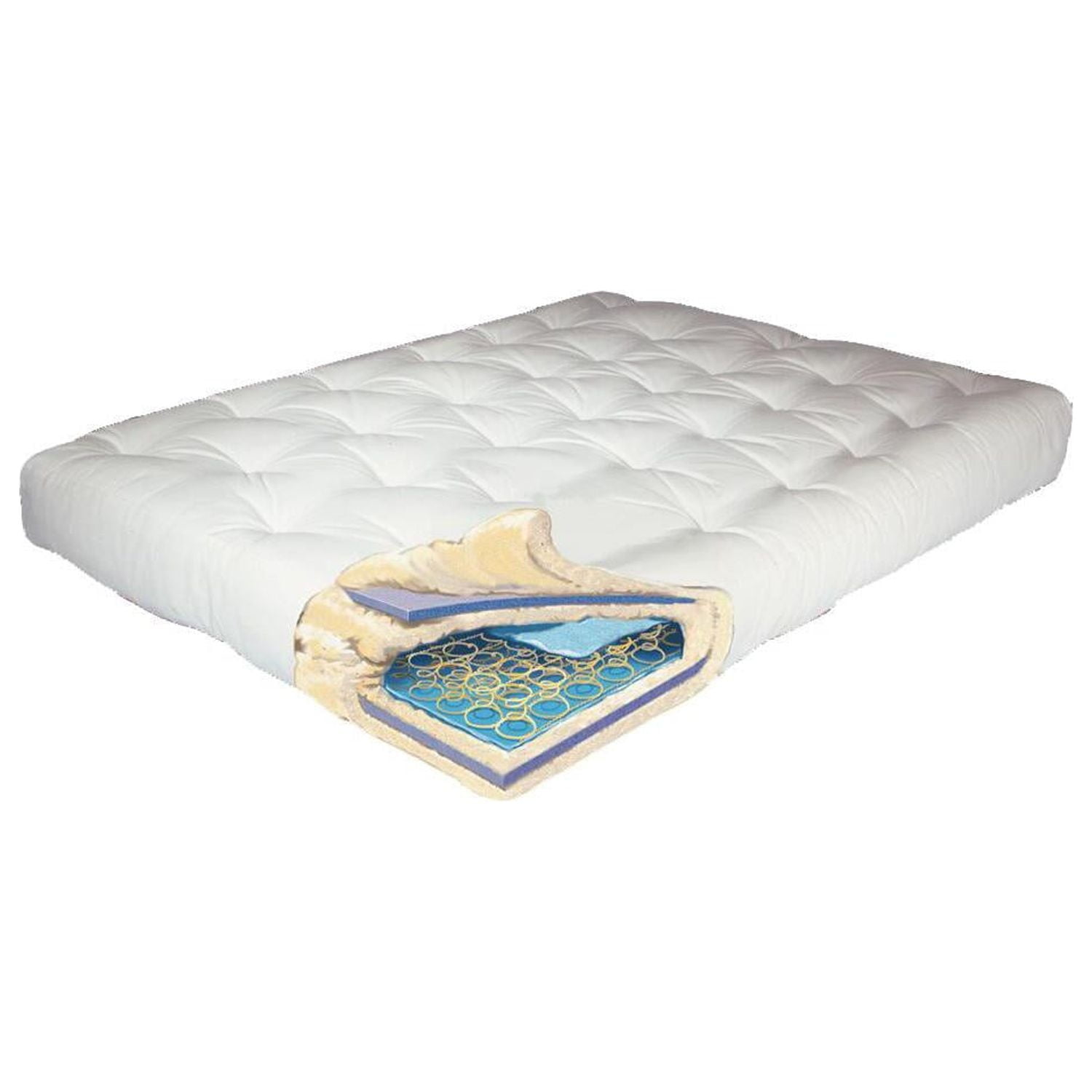 9" ComfortCoil #708 Full Black Microfiber Futon Mattress