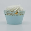 Baby Blue Train Cupcake Wrappers & Liners | 25 PC Set