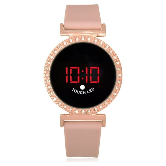Children's Wonder Nation Gilrs LED Touch Watch with Silicone Strap in Rose Gold Ombre (WN4071WM)