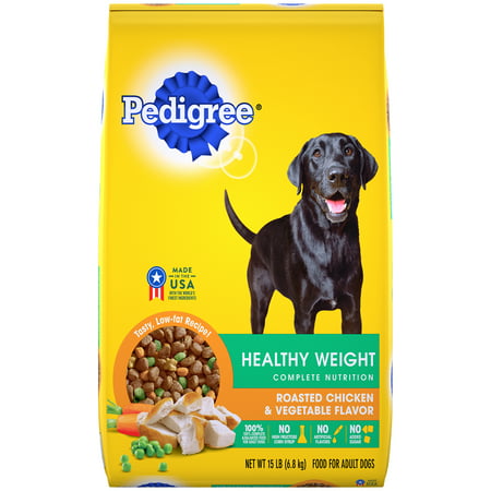 PEDIGREE Healthy Weight Roasted Chicken and Vegetable Flavor Dog Food, 15.61 (Best Dog Food For Healthy Teeth)