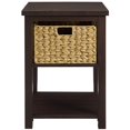 thumbnail image 1 of 18" Mission Storage End Table with PVC Rattan Basket in Espresso, 1 of 4