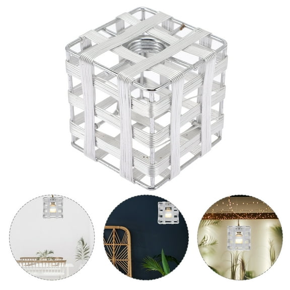 OUNONA Metal Lamp Shade Modern Lamp Shade G9 Light Socket Aluminum Weaving Lampshade