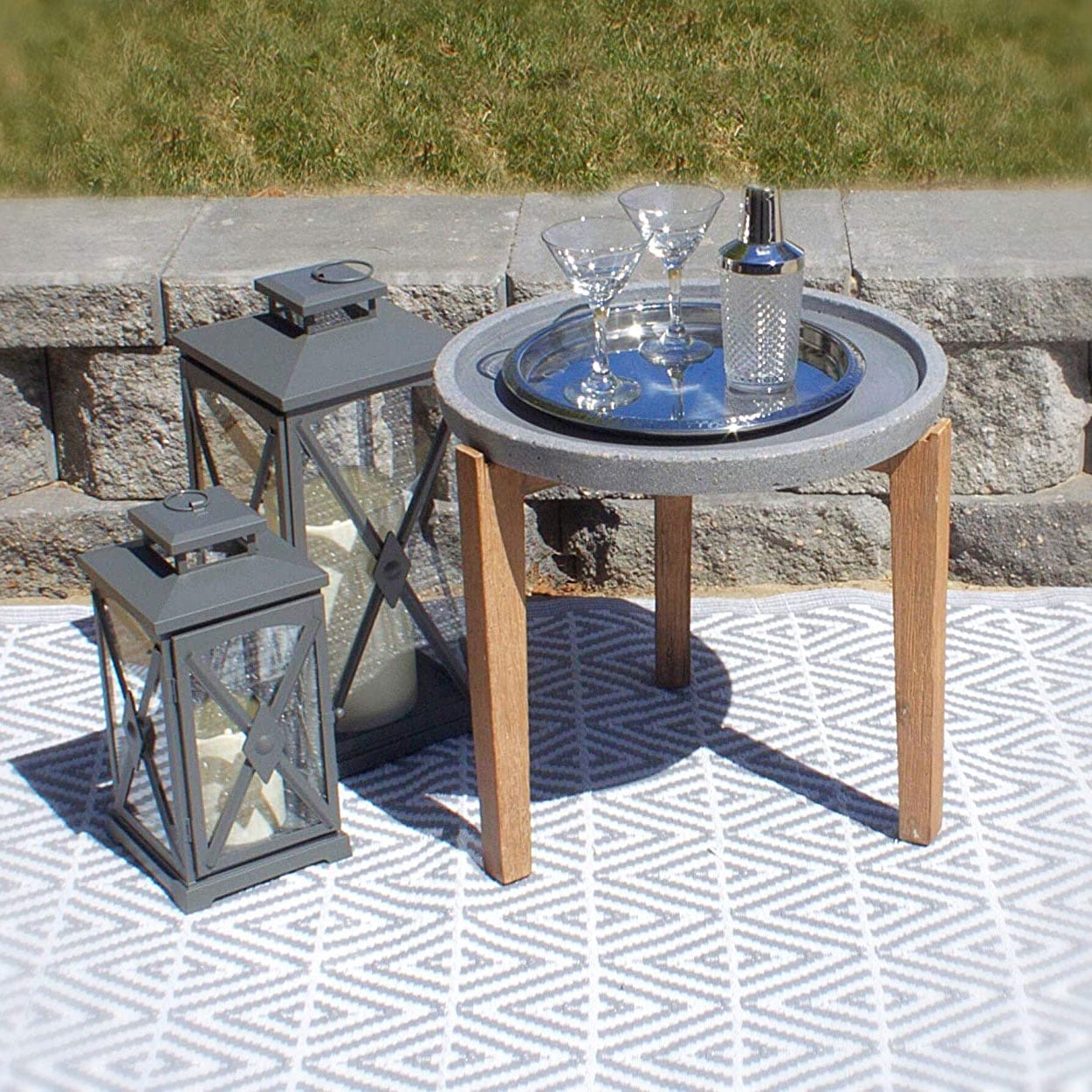 Pebble Lane Living Bali Cement Earth Round Side Table with ... Pebble Lane Living Bali Cement Earth Round Side Table with ... on Pebble Lane Living id=43279