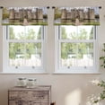 thumbnail image 2 of LALILO Kitchen Curtain Valance Ancient Castle Winter Bright Rod Pocket Window Curtain 52"x 18" Set of 2, 2 of 7