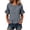 Dark Gray, variant on Womens Round Neck Ruffle Sleeve Blouse Peplum Hem Button Front Summer Top Casual Fitted Solid Color Cute Shirt (Wine,XL)