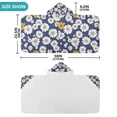 thumbnail image 4 of Yayeee Kids Hooded Towel with Hand Pockets Beach Soft Absorbent Bath Wrap 50 x 23.5 inch, Retro Daisy Pattern, 4 of 5